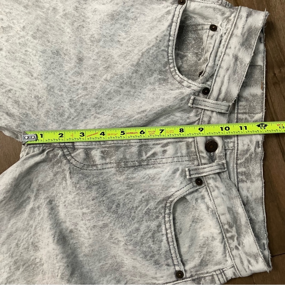 Vintage Levi’s Women’s 501 27x31 (tag 29x32) Gray White Denim Jeans Button Fly - Picture 10 of 15